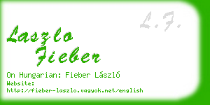 laszlo fieber business card